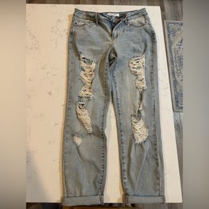 Judi blue jeans. Size 7. Distressing on the front.
